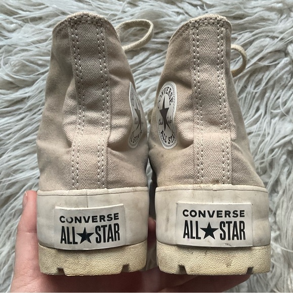 Converse Chuck Taylor All Star Lugged Desert Sand Platform Hi Top Sneakers Sz 7 - Picture 8 of 15